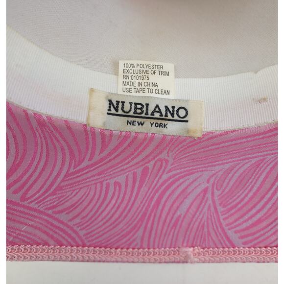 Vintage Nubiano New York Pink Wide Brim Church Derby Hat Fascinator - Picture 7 of 15
